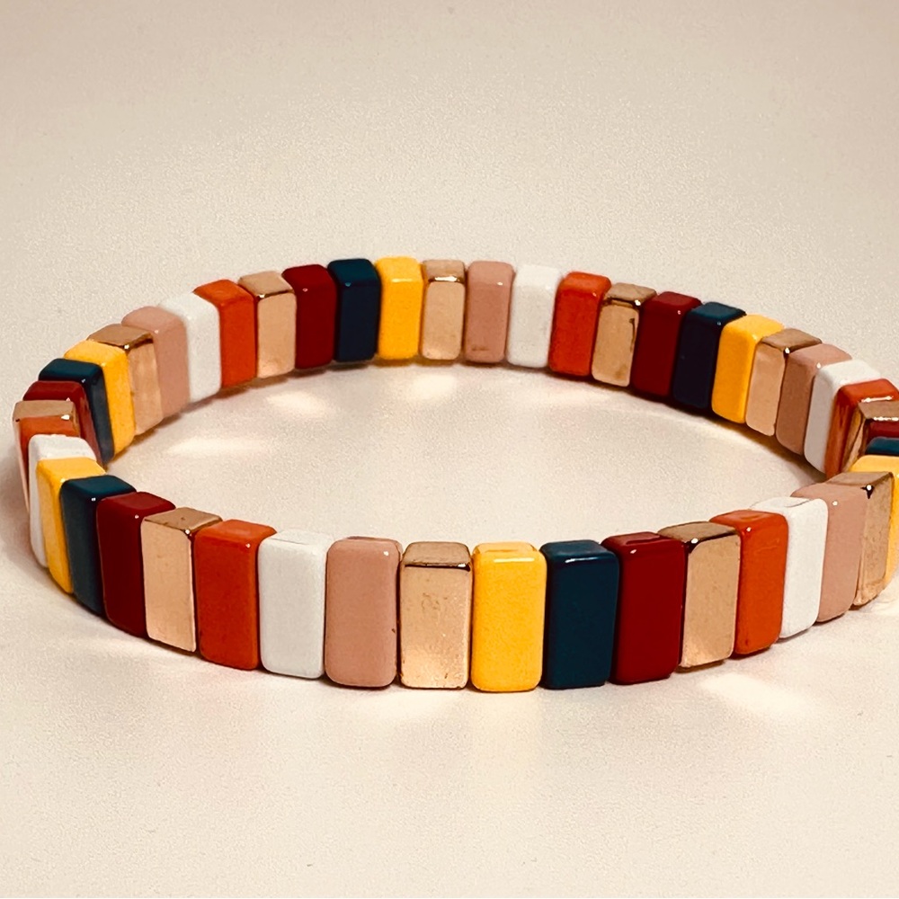 Colorful Geometric Beaded Bracelet